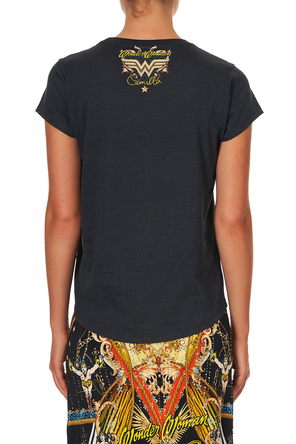 CURVED HEM FITTED TEE WONDER WOMAN