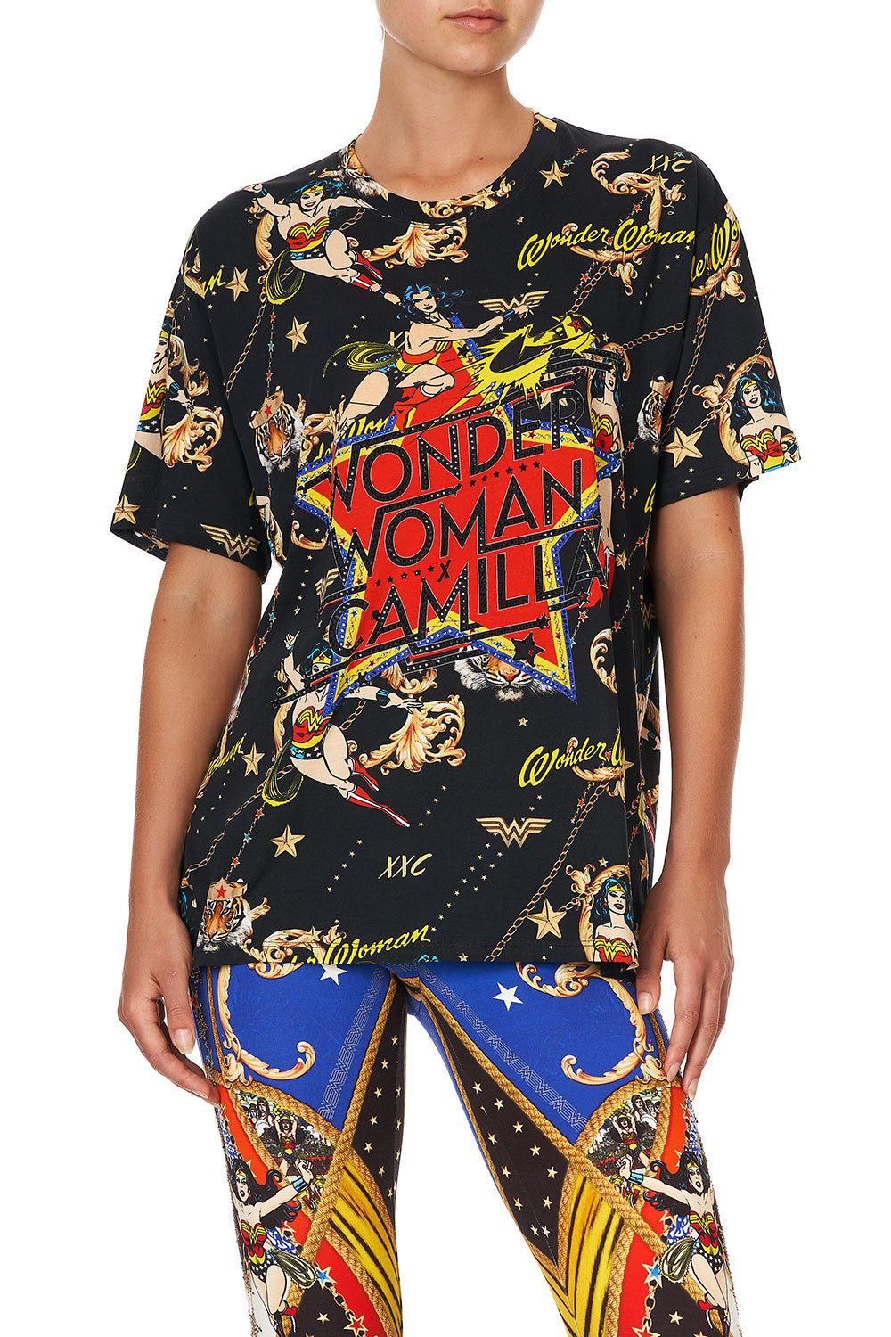 OVERSIZE BAND TEE WONDER WOMAN