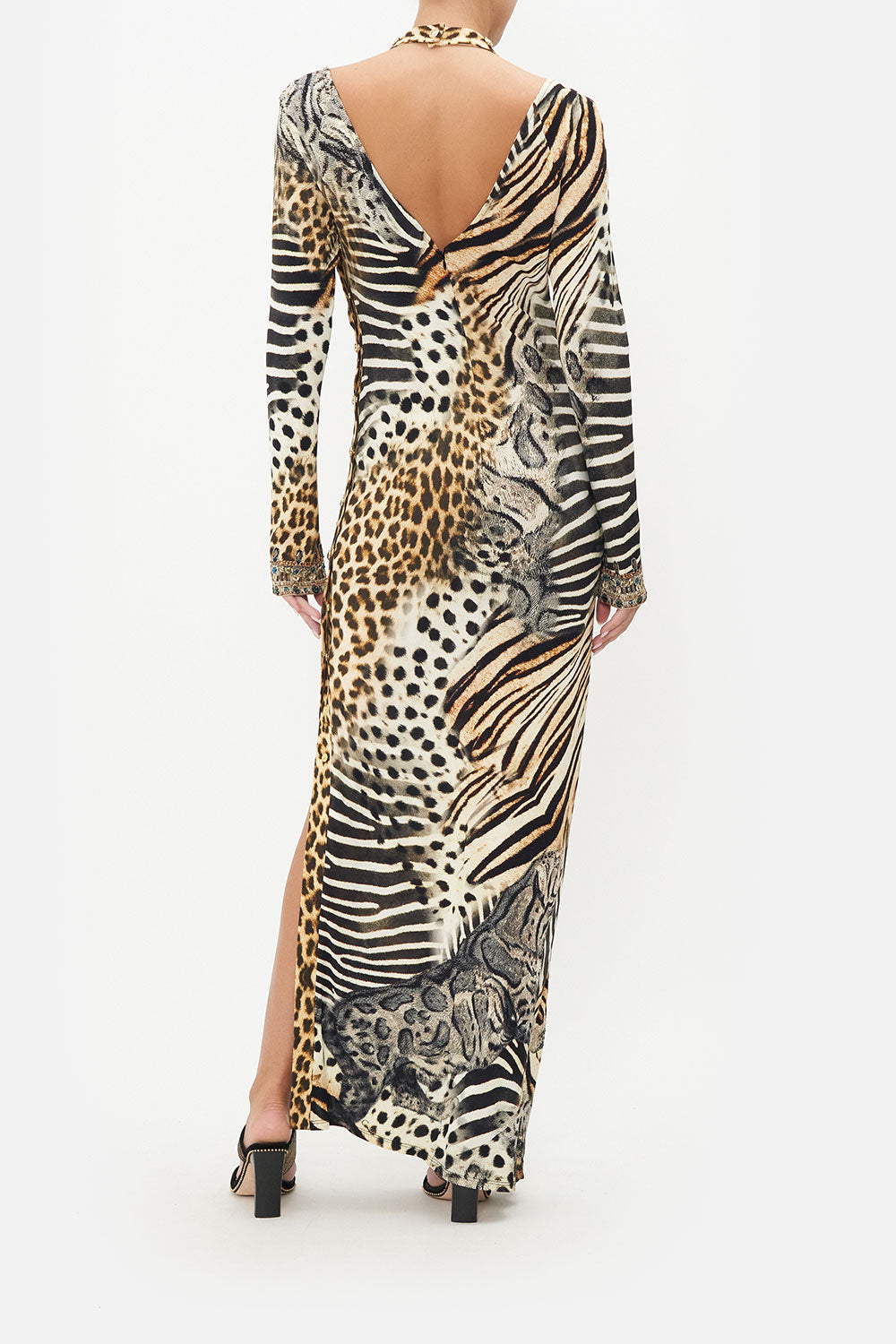 CUT OUT SHOULDER JERSEY DRESS FOR THE LOVE OF LEO