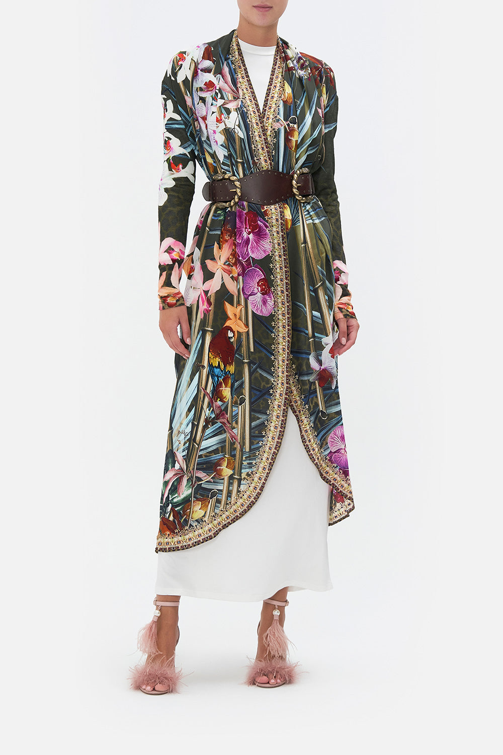 LONG CASUAL JACKET WITH POCKETS PASSPORT TO PARADISE