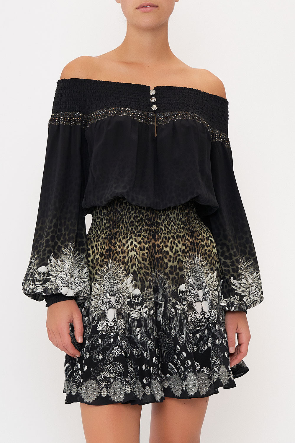 OFF SHOULDER SHORT DRESS ORDER OF DISORDER