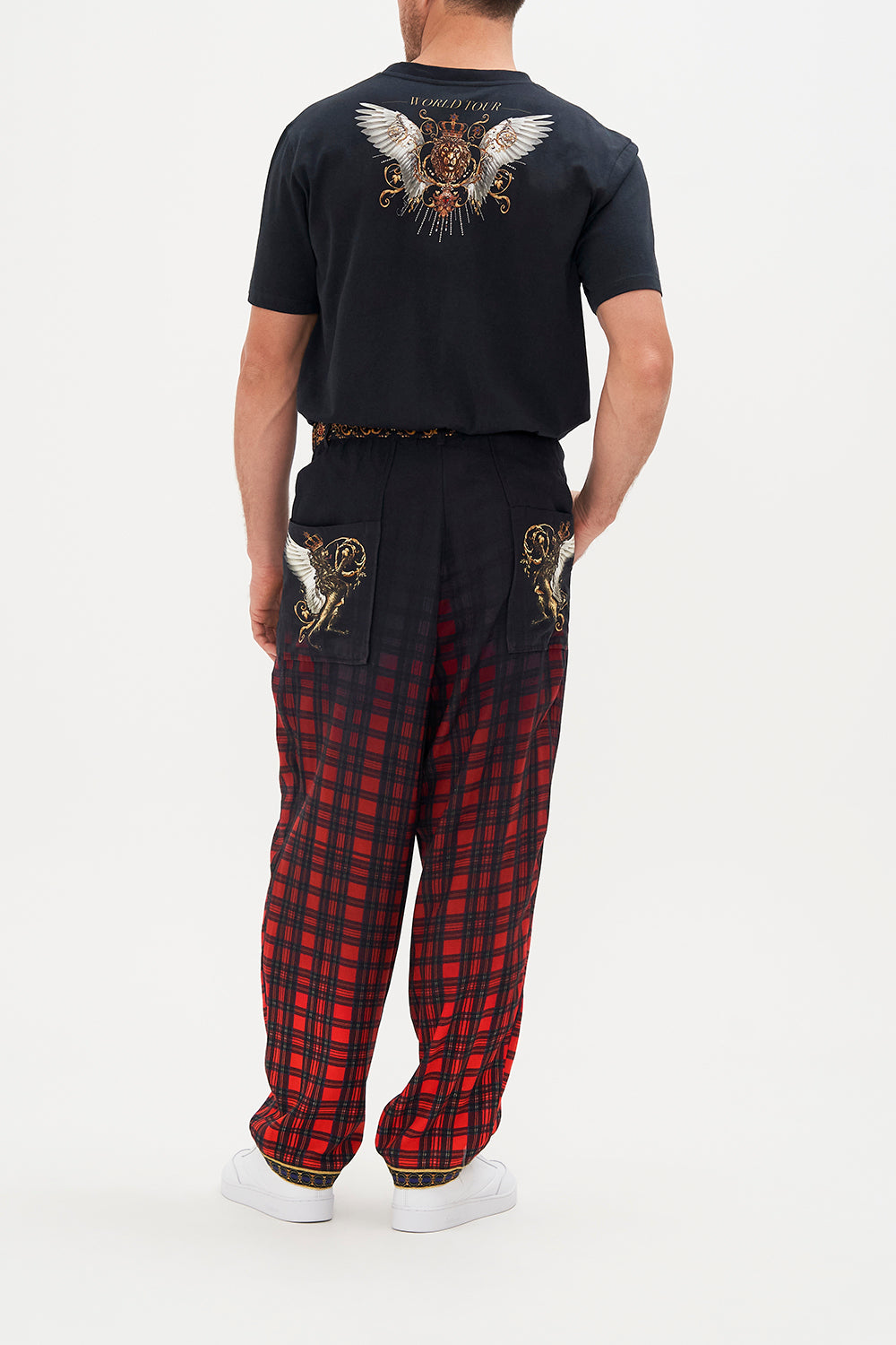 RELAXED DROPPED CROTCH PANT DO I ENTERTAIN YOU