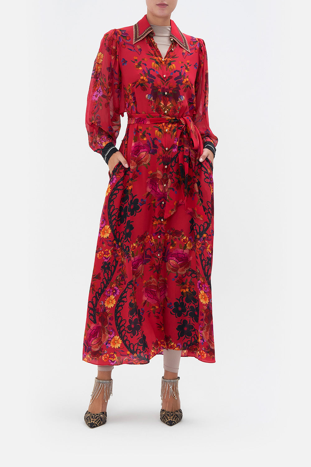 CURVED COLLAR SHIRT DRESS VIEW FROM THE VEIL