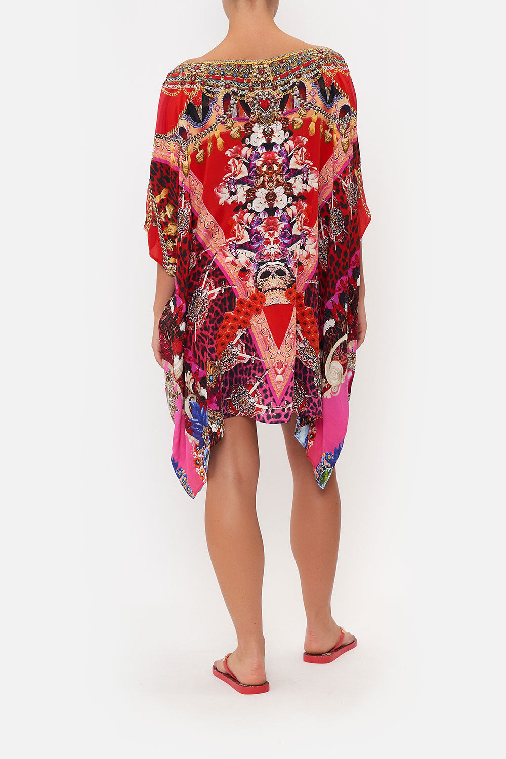 SHORT ROUND NECK KAFTAN ARTESANIA MANIA