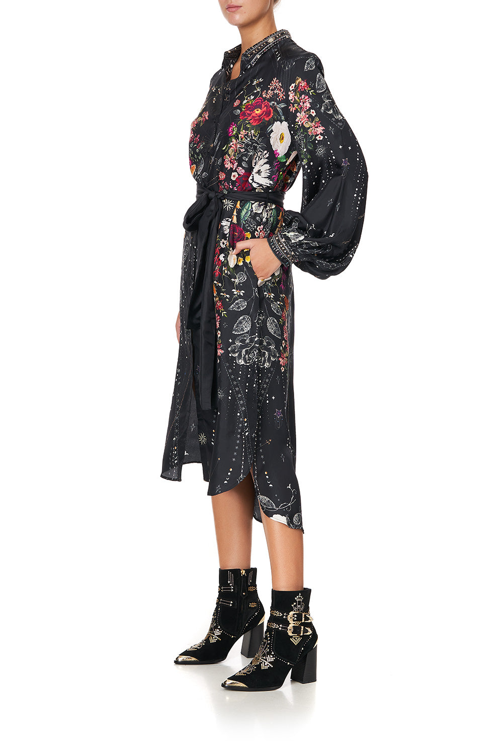 HIGH LOW MIDI SHIRT DRESS TO THE GYPSY