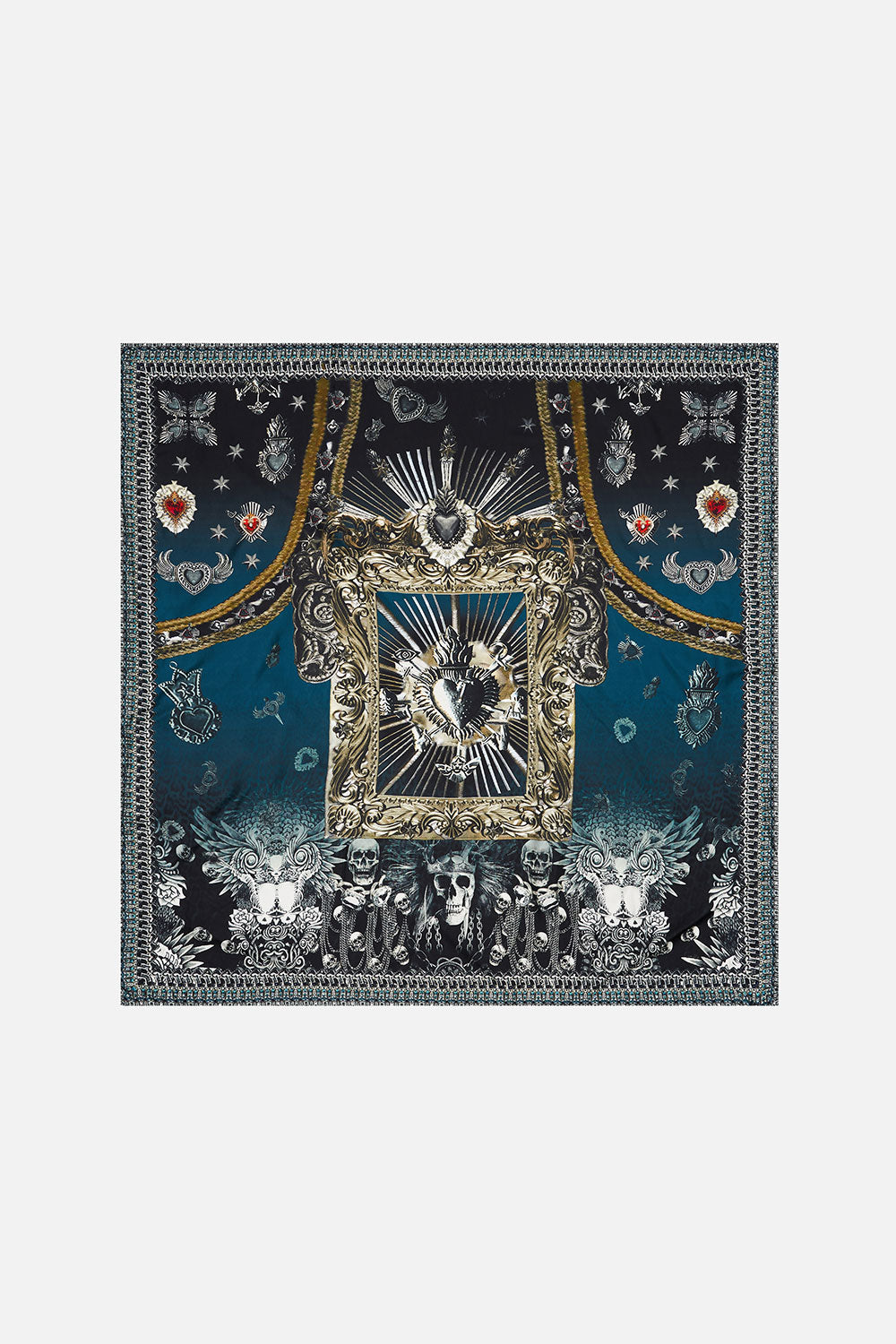 LARGE SQUARE SCARF ANIMAL ANARCHY