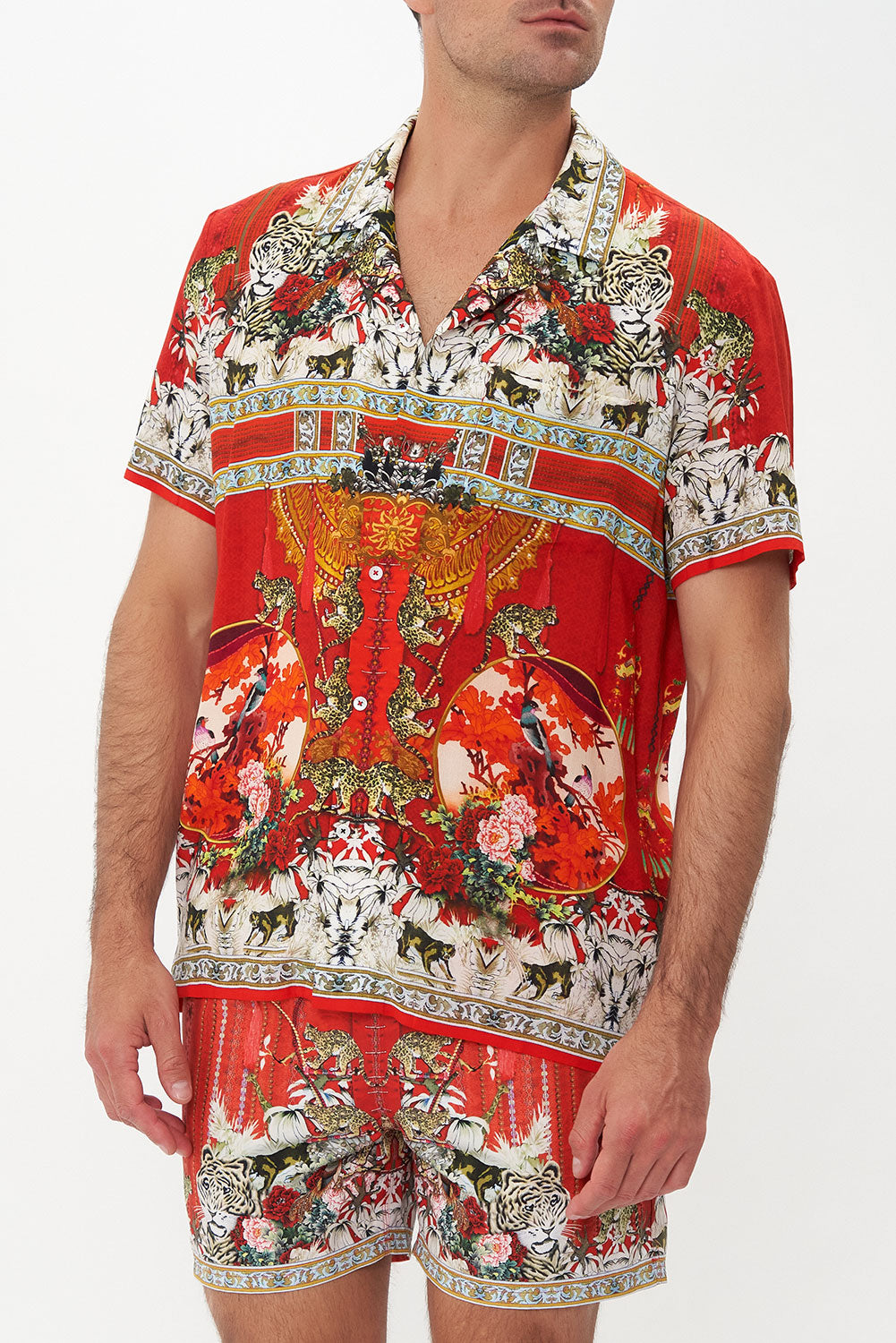 SHORT SLEEVE CAMP COLLARED SHIRT HANGZHOU HOLLYWOOD