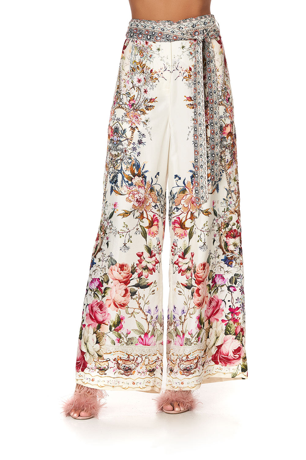 PAPERBAG WAIST WIDE LEG PANT LONDON LOOMS