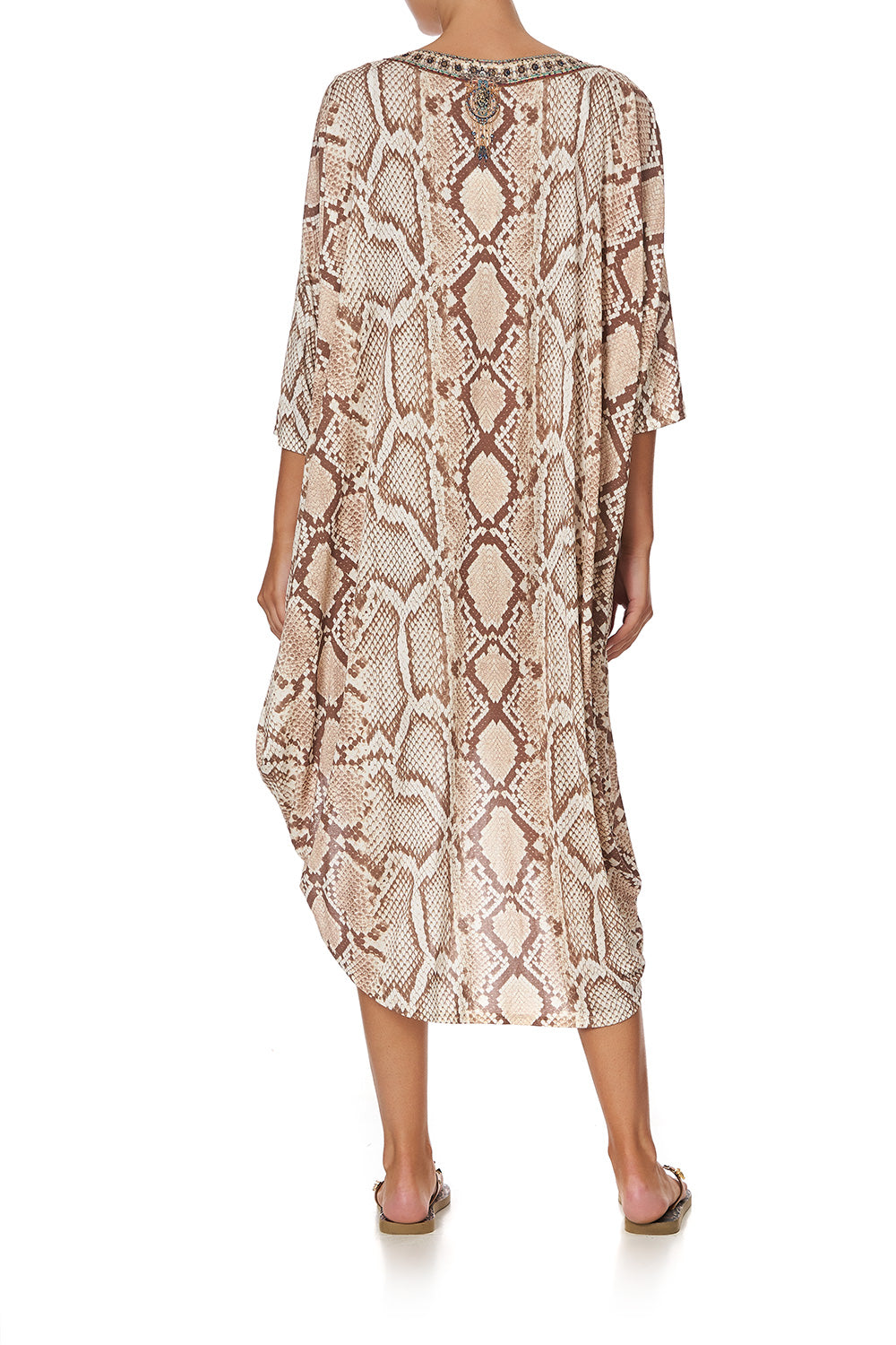 SCOOP BACK HEM LOUNGE DRESS GAZE OF MEDUSA