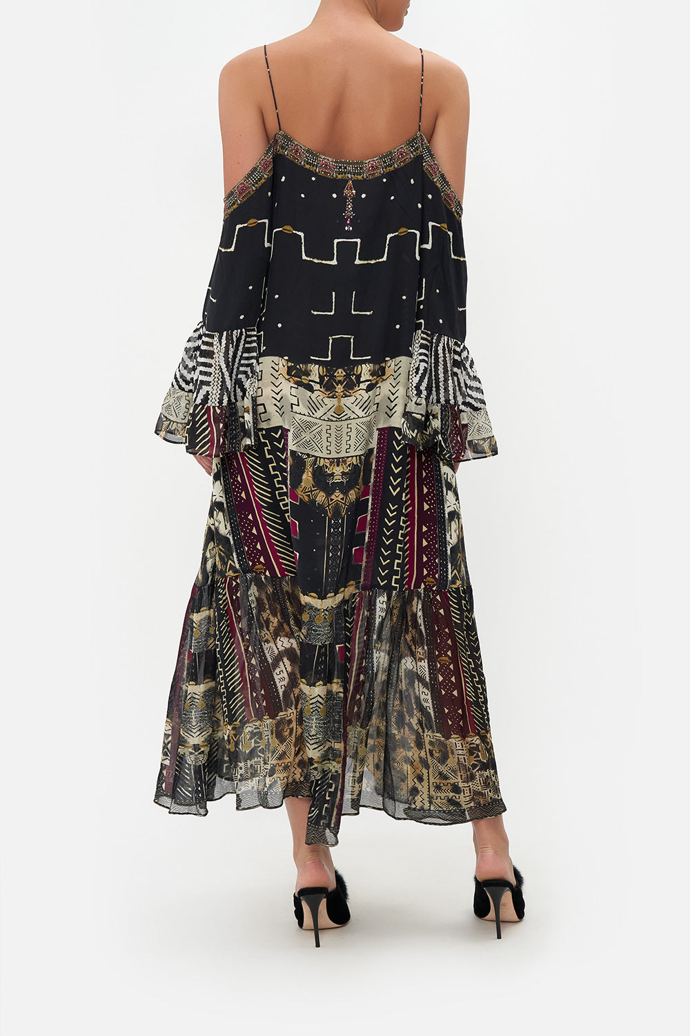 DROP SHOULDER LONG SLEEVE DRESS DESERT DREAMS