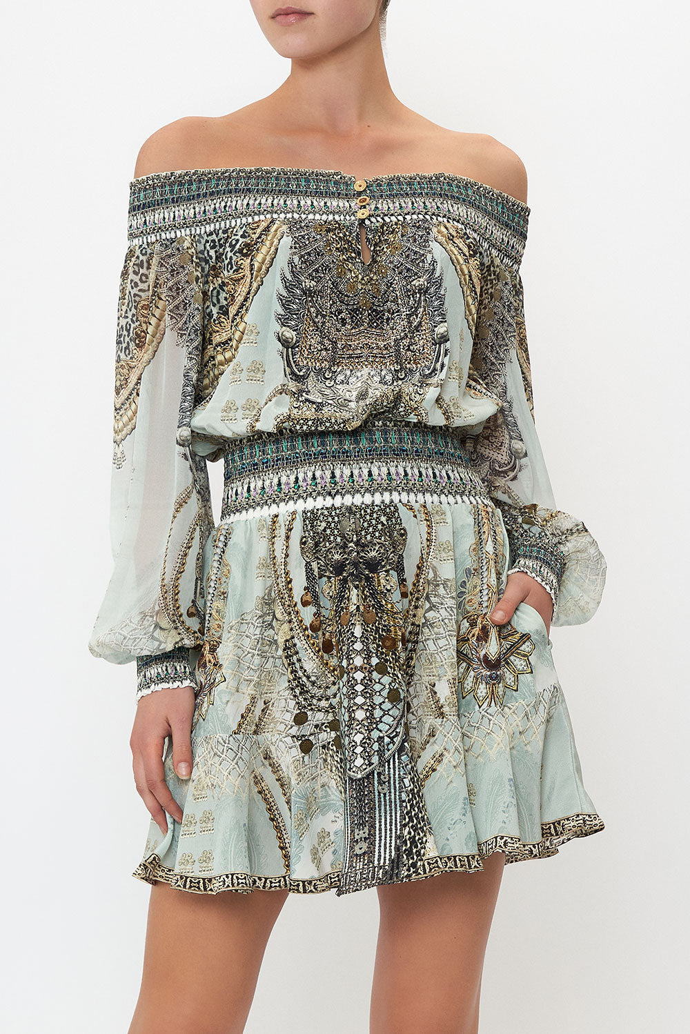 OFF SHOULDER SHORT DRESS FREE ESPIRITU