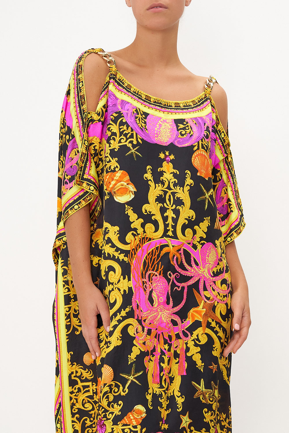 SLIM KAFTAN WITH HARDWARE OCTOPIA