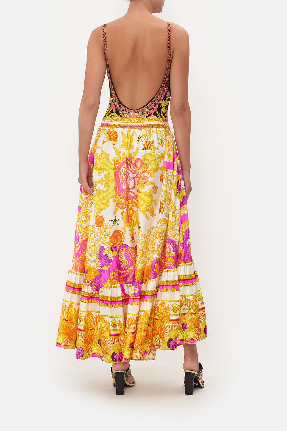 GATHERED RUFFLE HEM SKIRT SQUID SQUAD