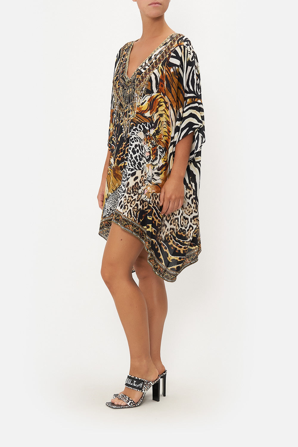 RECTANGULAR V NECK KAFTAN WHATS NEW PUSSYCAT