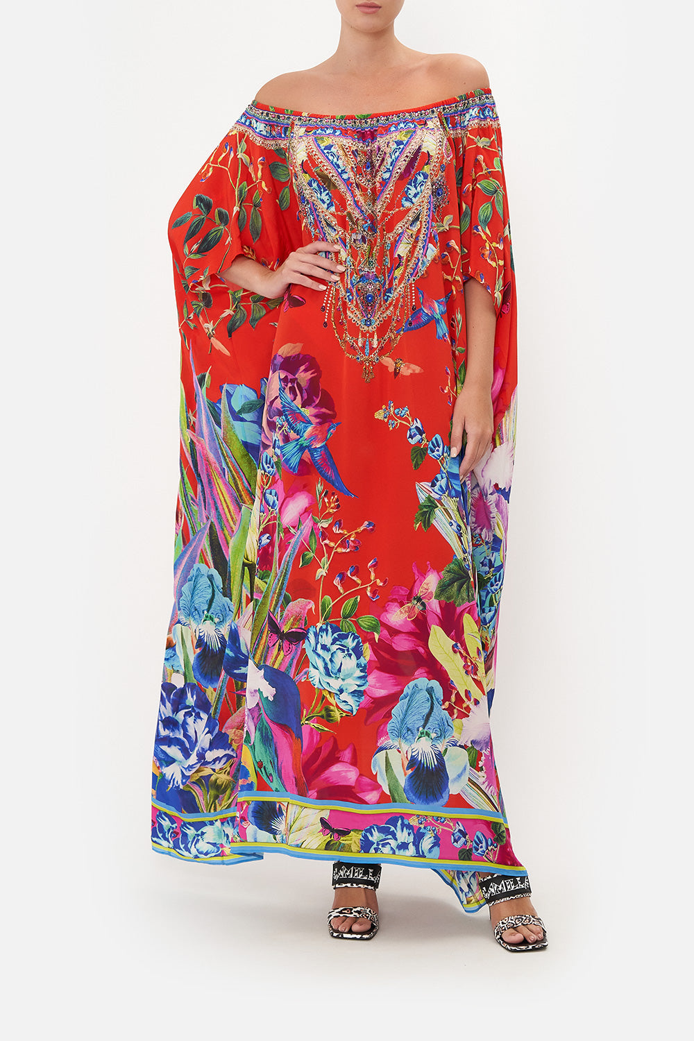 OFF SHOULDER KAFTAN BIRDS OF A FEATHER