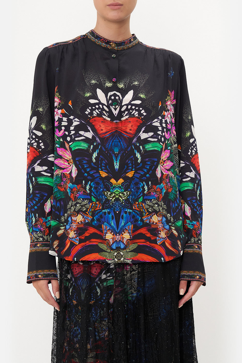 PLACKET BLOUSE FLUTTER BY