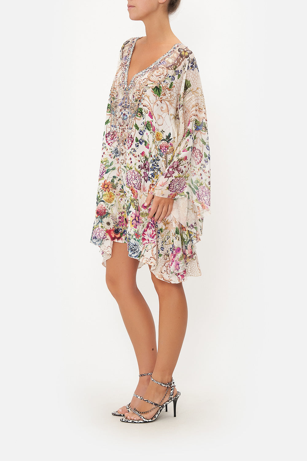 RAGLAN SLEEVE FLARED KAFTAN QUEENS BEE HIVE