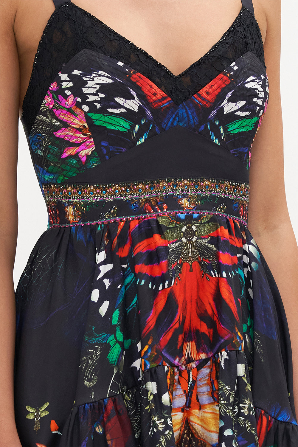 SHORT DRESS WITH FITTED BODICE FLUTTER BY