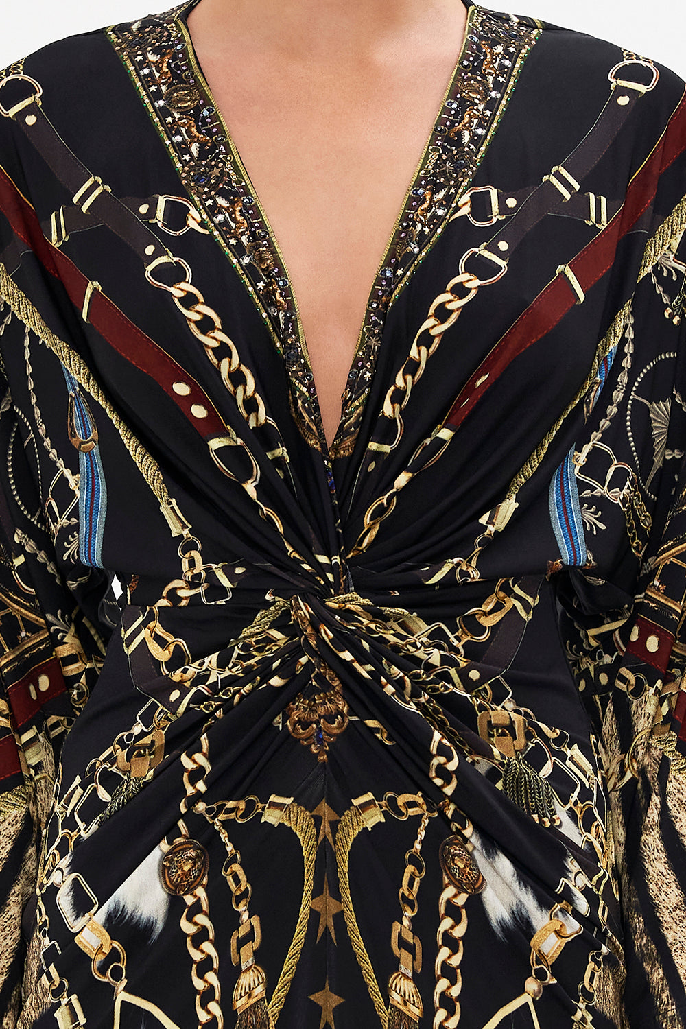 LONG SPLIT FRONT TWIST DRESS BOSS OF THE BRUMBIES