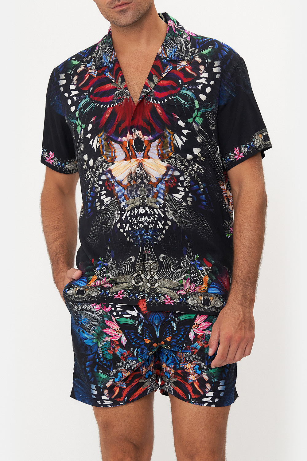 SHORT SLEEVE CAMP COLLARED SHIRT FLUTTER BY