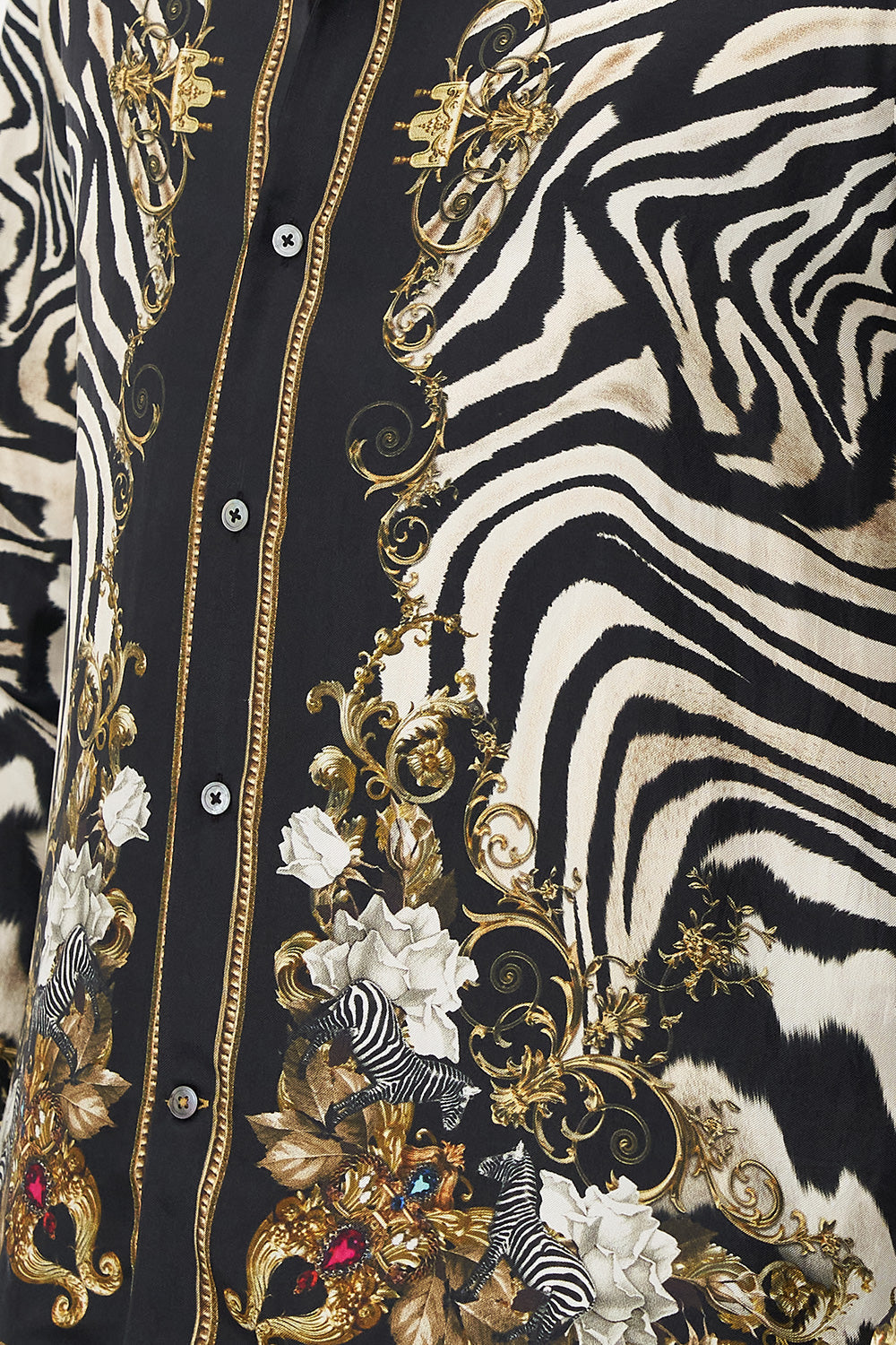 LONG SLEEVE CAMP COLLARED SHIRT EARN YOUR STRIPES