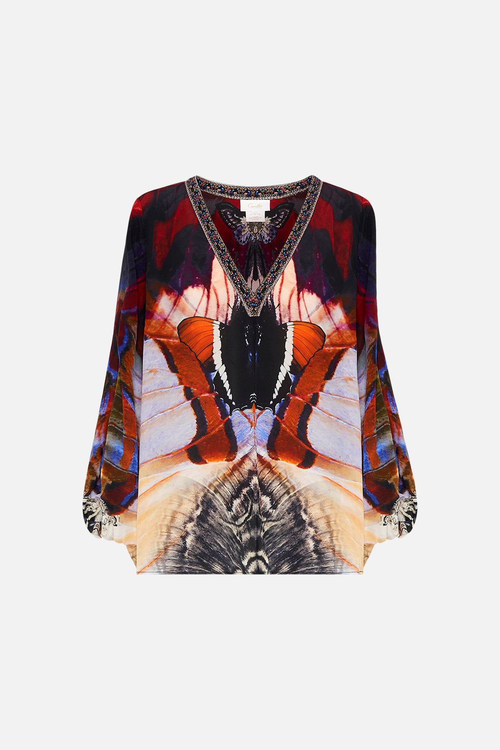 PANEL SLEEVE BLOUSE WINGS OF MARIPOSA