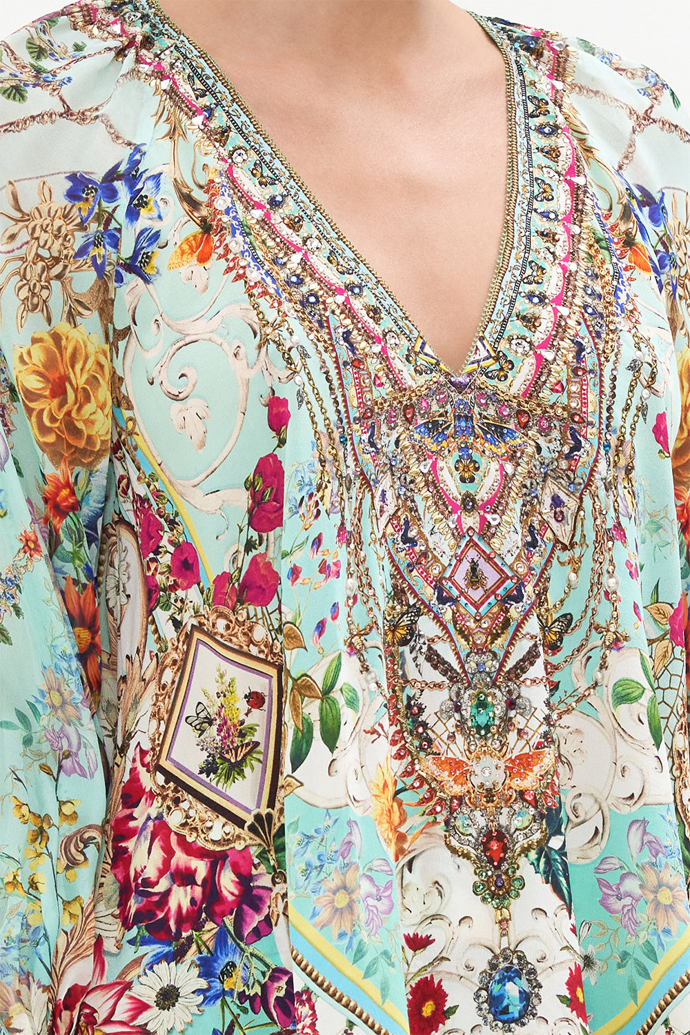 SHIRRED CUFF BLOUSE HONEY HONEY