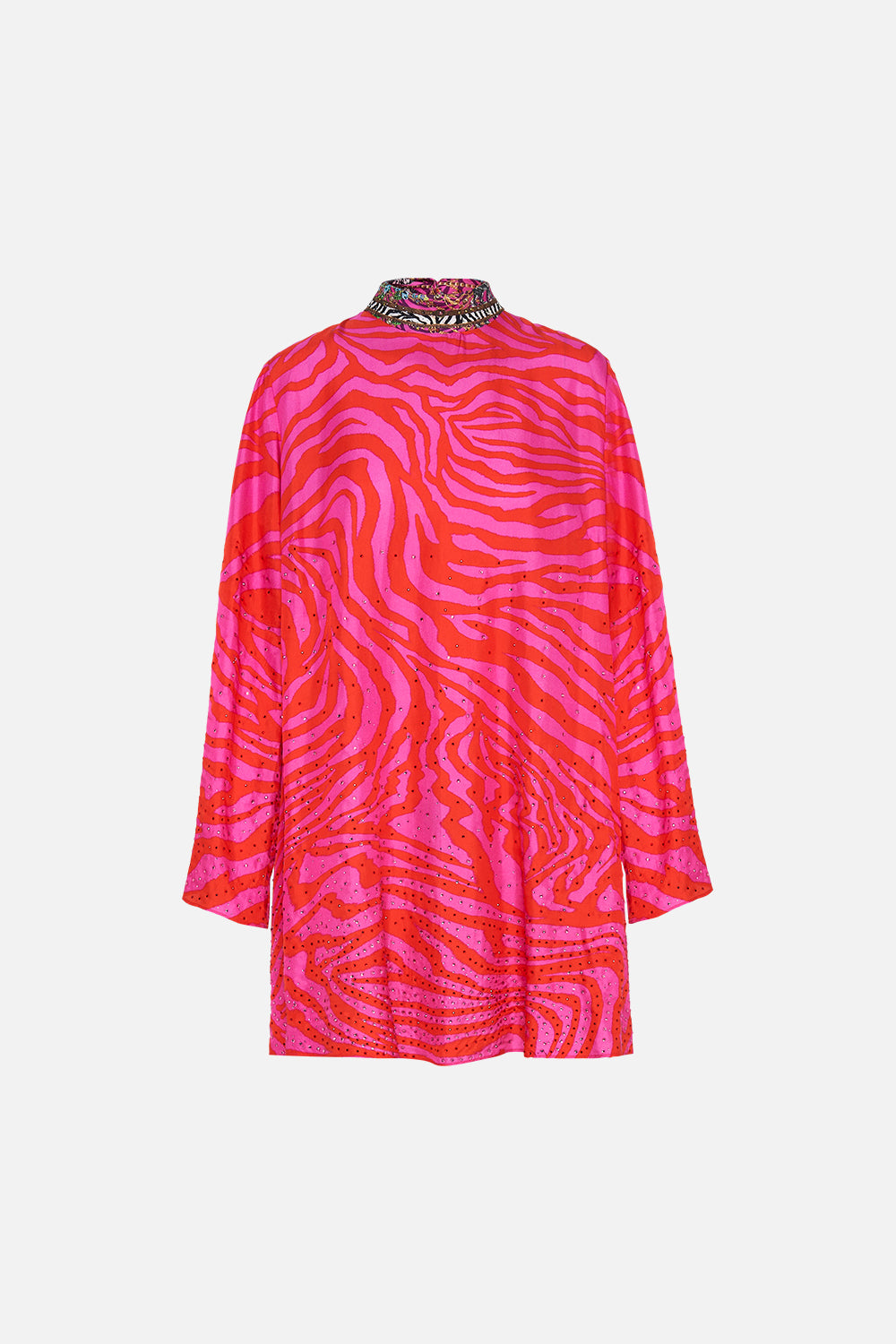 LONG SLEEVE SWING DRESS ZEBRA ZONE