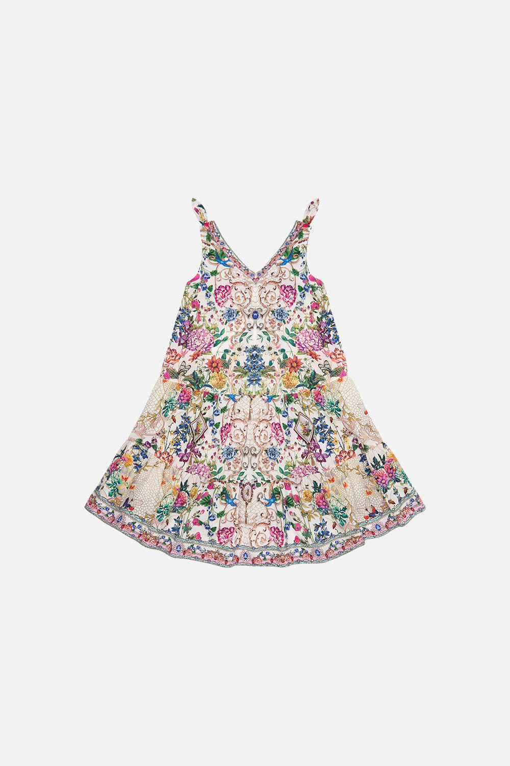 KIDS TIERED DRESS WITH BOWS 12-14 QUEENS BEE HIVE