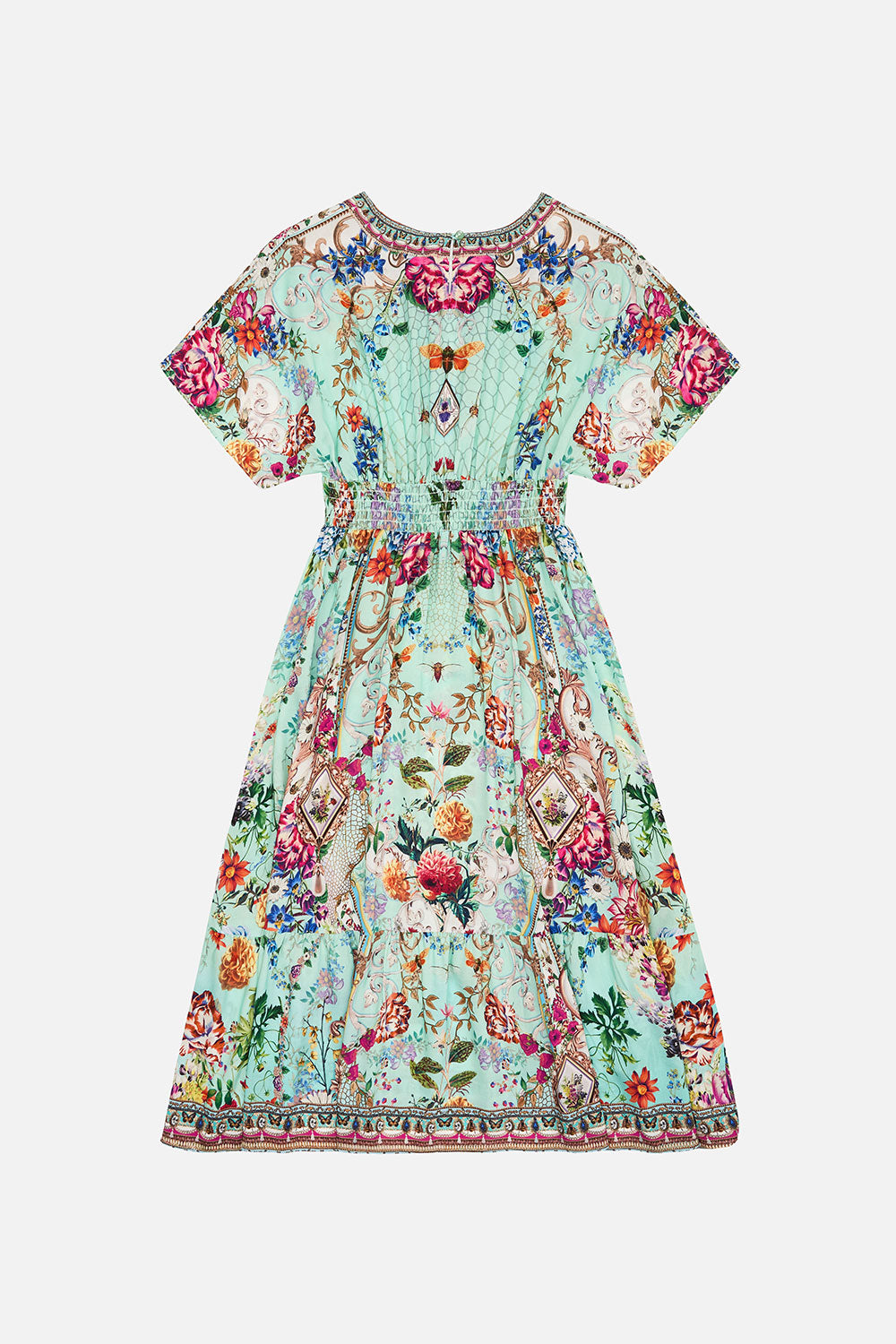 KIDS RELAXED SHIRRED WAIST DRESS 4-10 HONEY HONEY