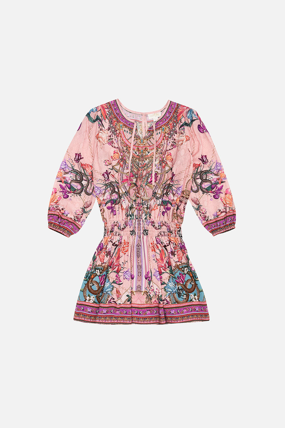 KIDS RELAXED SHIRRED WAIST DRESS 4-10 MAD AS A SNAKE