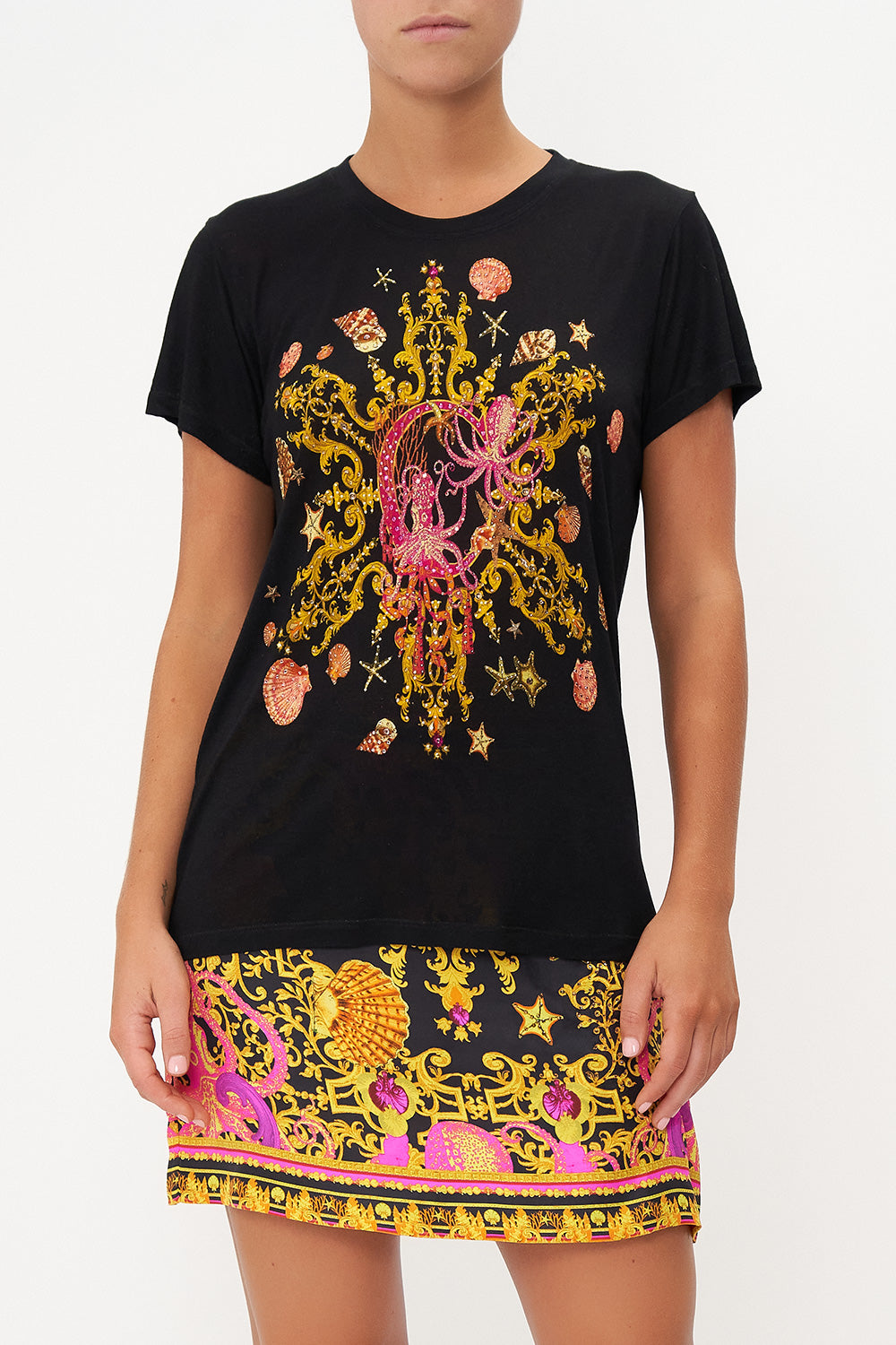 SLIM FIT ROUND NECK T-SHIRT OCTOPIA