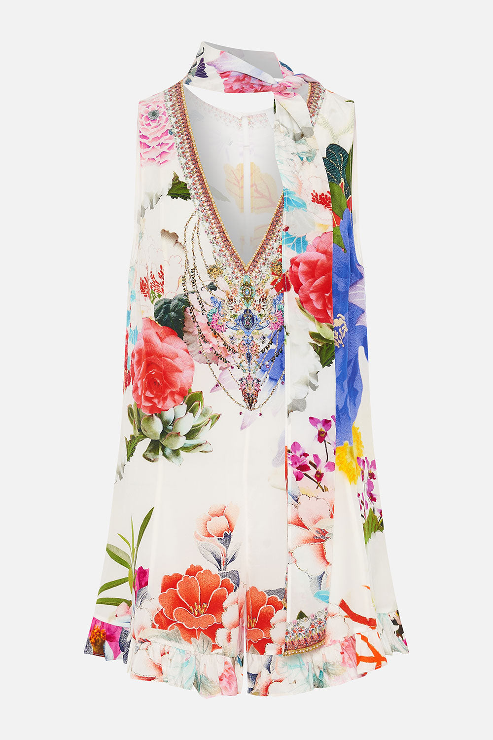 RUFFLE HEM PLAYSUIT MEMORIES OF A GARDEN