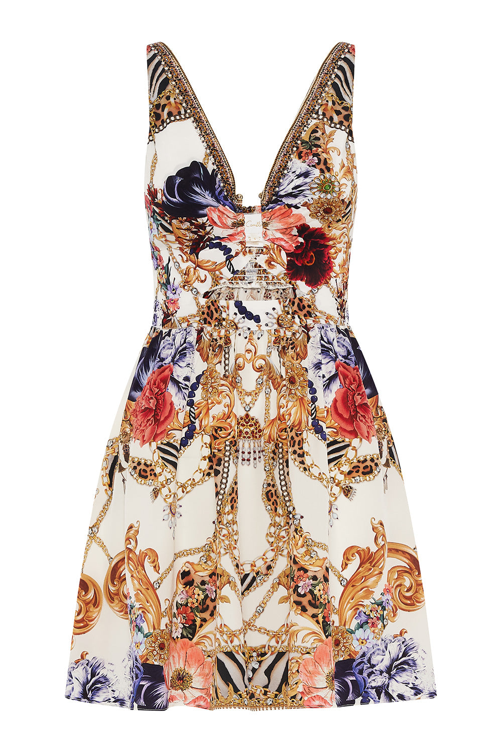 SHORT V NECK CUTOUT DRESS REIGN SUPREME