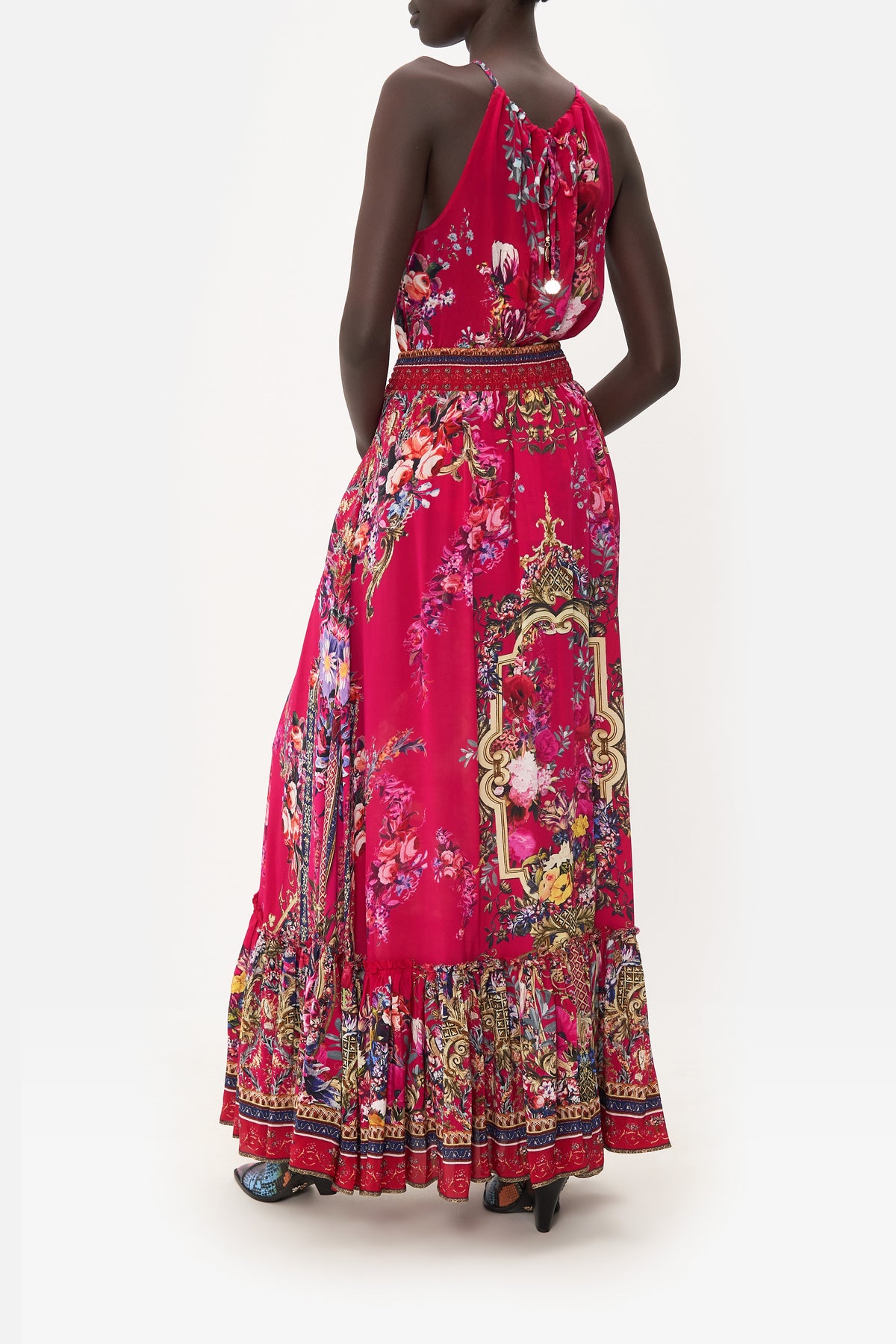 RUFFLE HEM SKIRT BOHEME BLOOMS