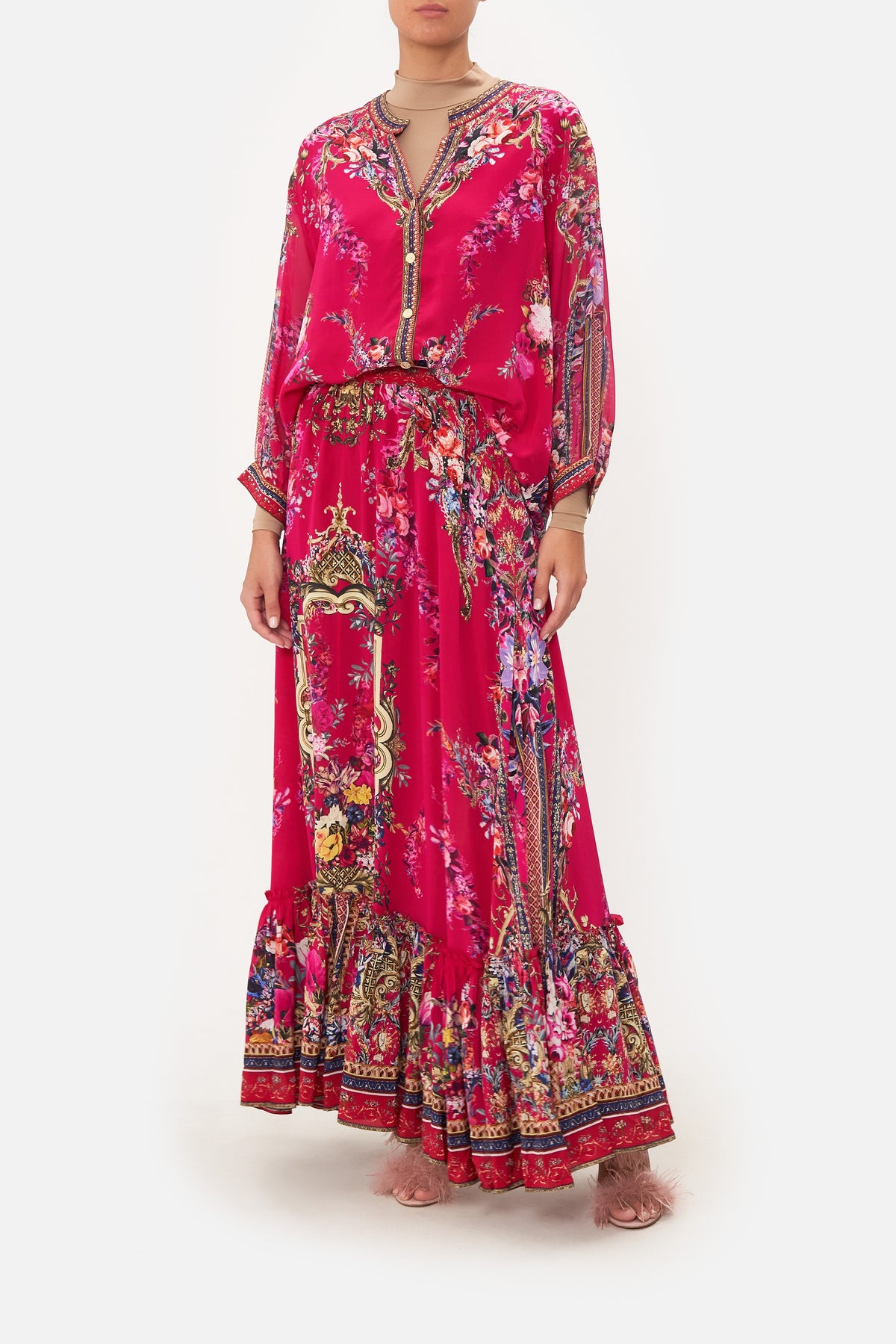 DROPPED SHOULDER BLOUSON SHIRT BOHEME BLOOMS