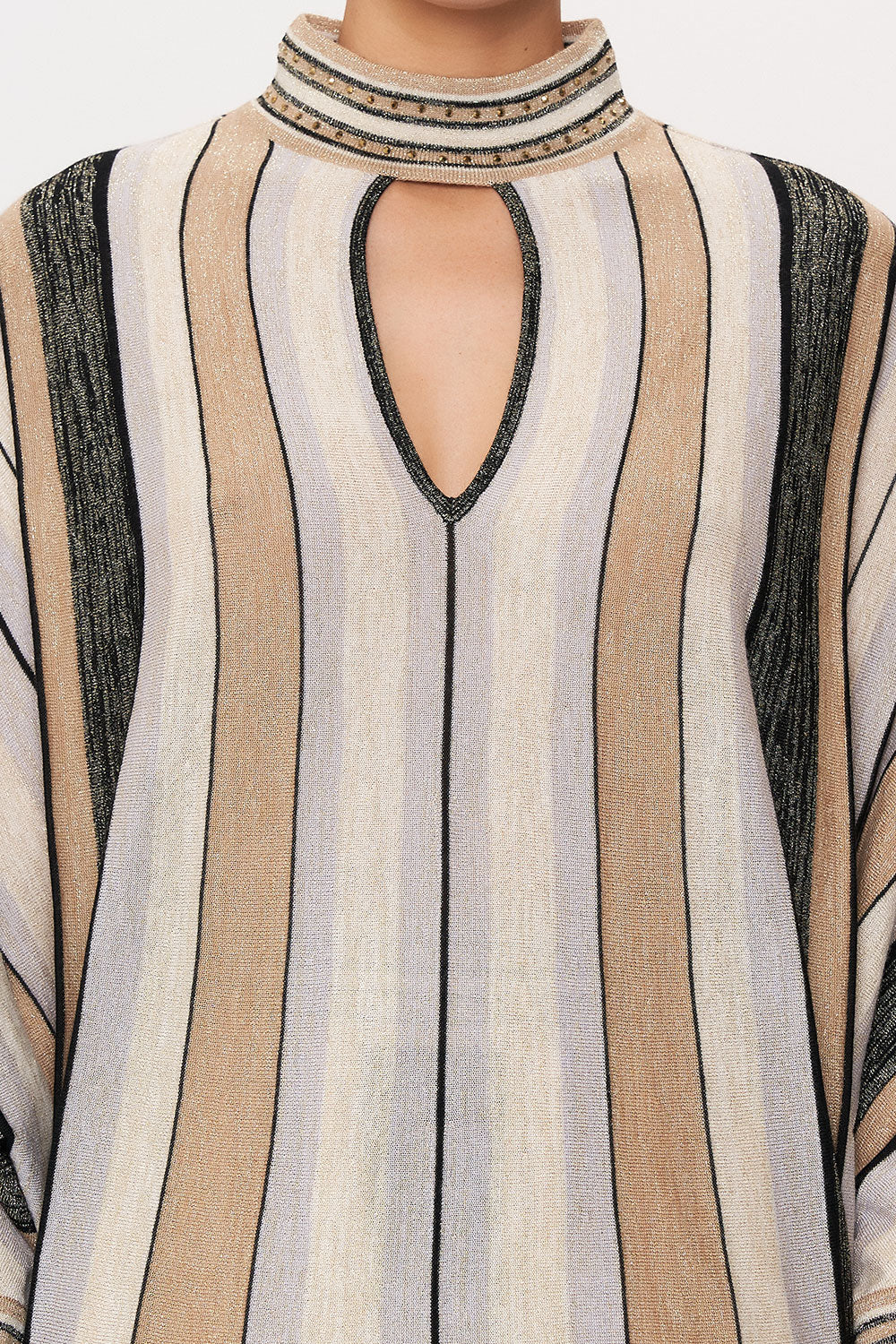 KNITTED KAFTAN WITH NECK BAND FOR THE LOVE OF LEO