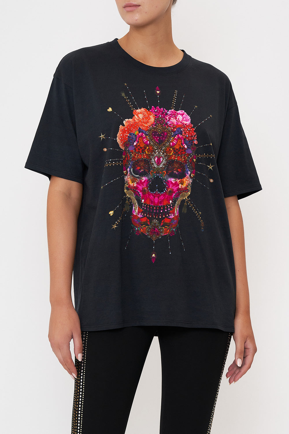 OVERSIZE BAND TEE REIGN OF ROSES