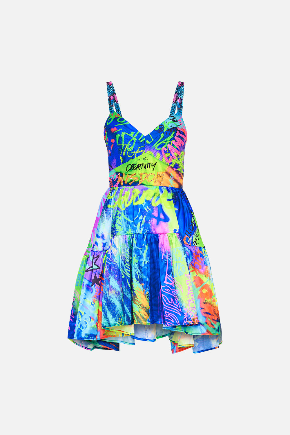 SHORT DRESS WITH FITTED BODICE MOTHER EARTHS ARMY