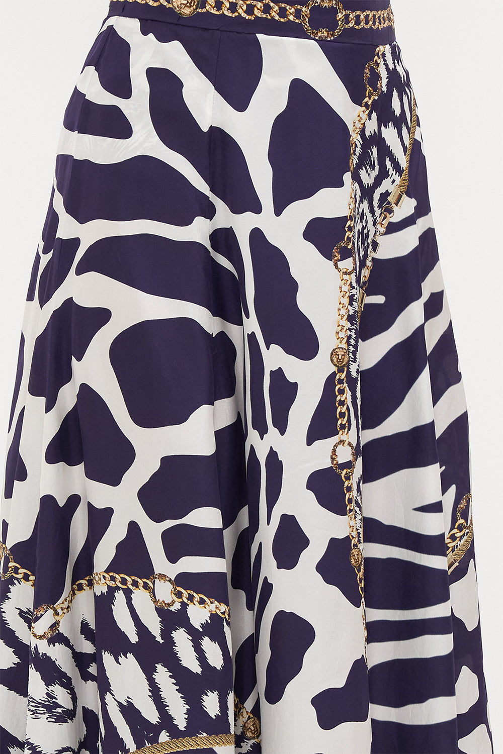 PANELLED FLARED LONG SKIRT WHERES YOUR HEAD AT