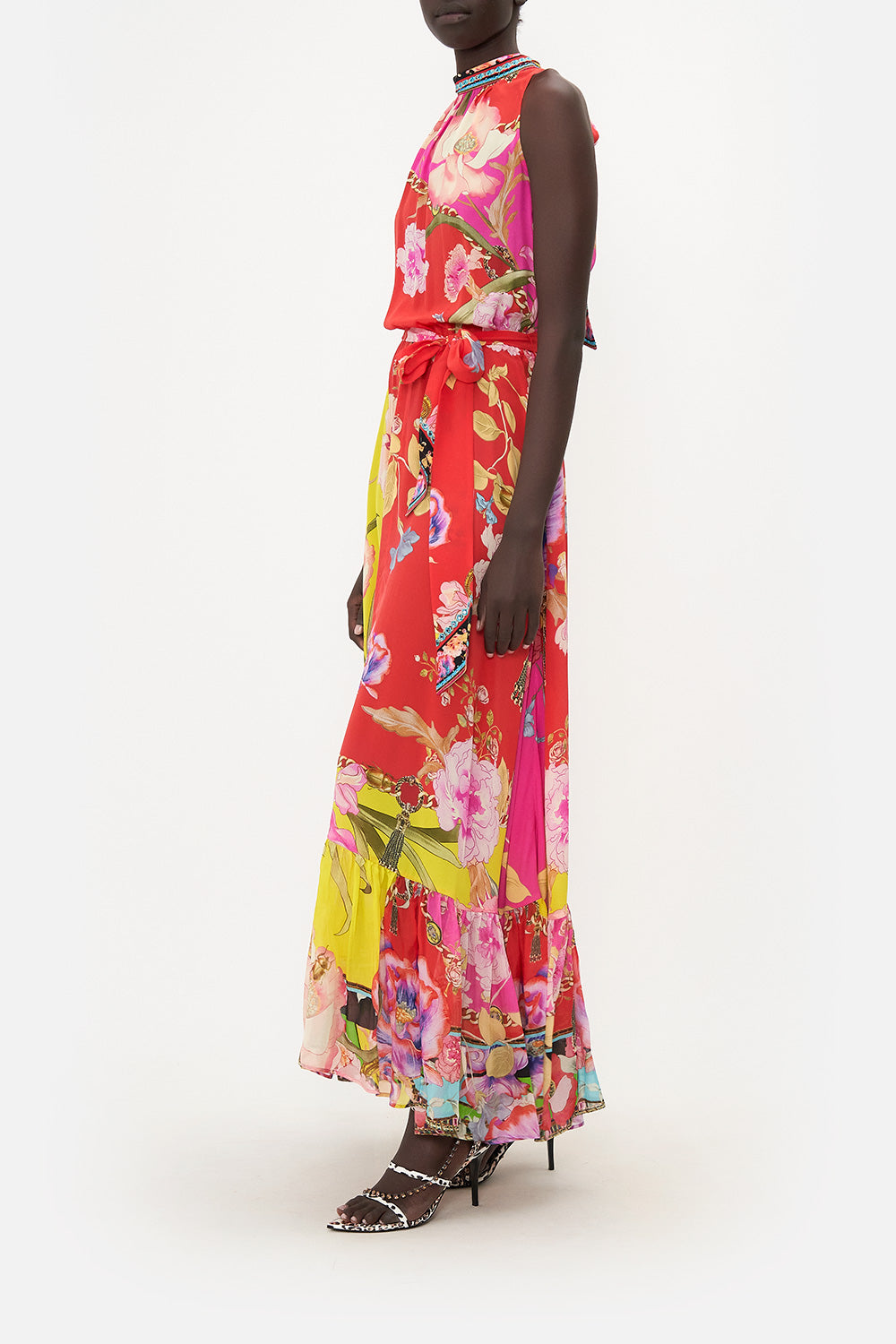 NECKTIE DRESS WITH ELASTICATED WAIST THE BEETLES