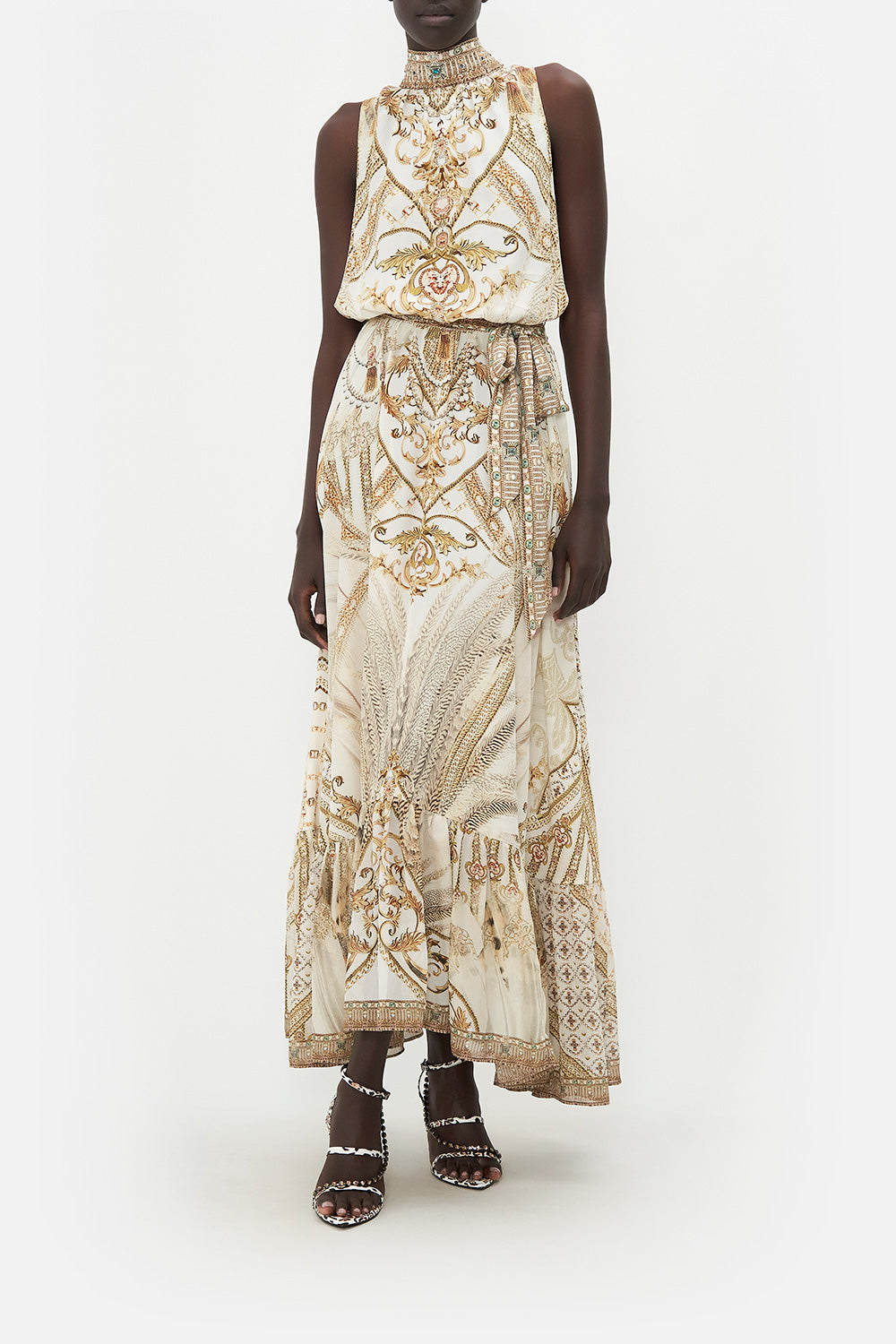 NECKTIE DRESS WITH ELASTICATED WAIST SOAR LIKE AN EAGLE