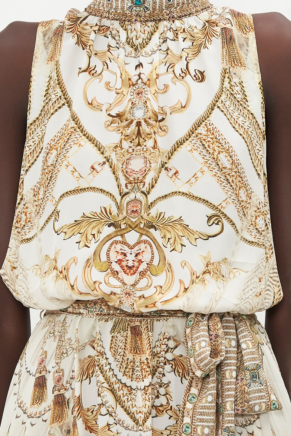 NECKTIE DRESS WITH ELASTICATED WAIST SOAR LIKE AN EAGLE