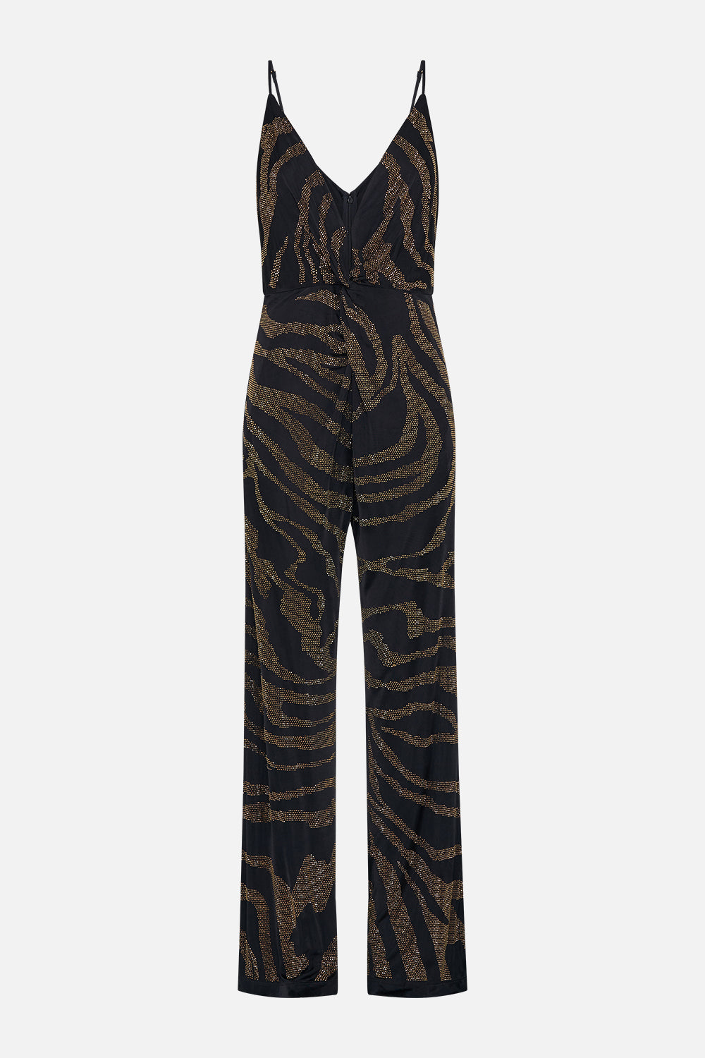 TWIST FRONT JERSEY JUMPSUIT TAME MY TIGER