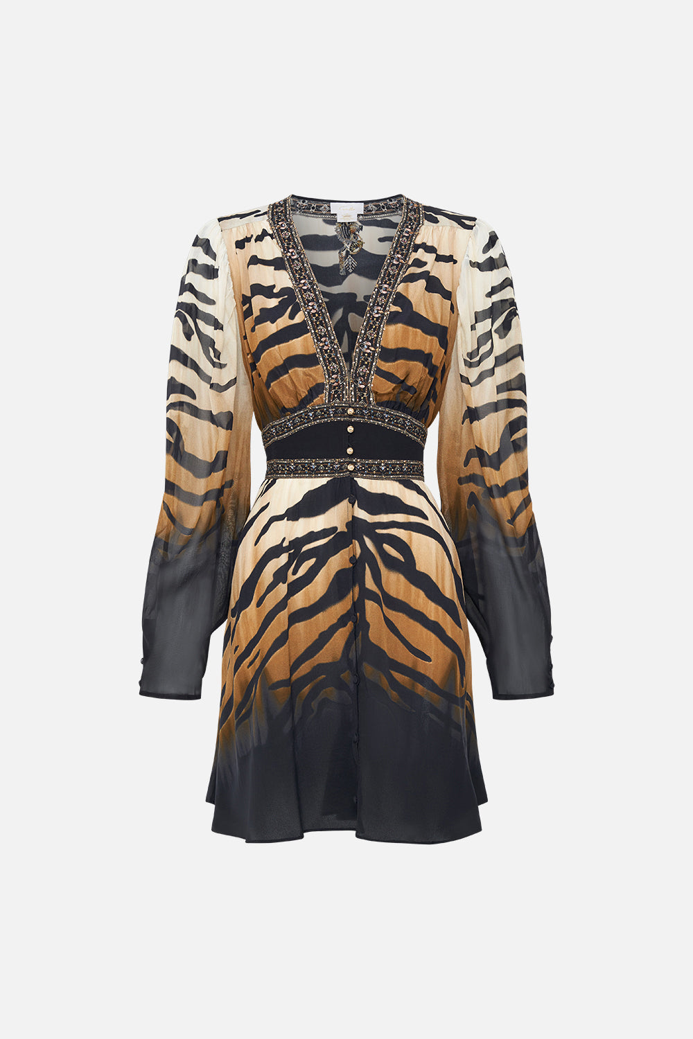 DROP SLEEVE DRESS WITH WAISTBAND TAME MY TIGER