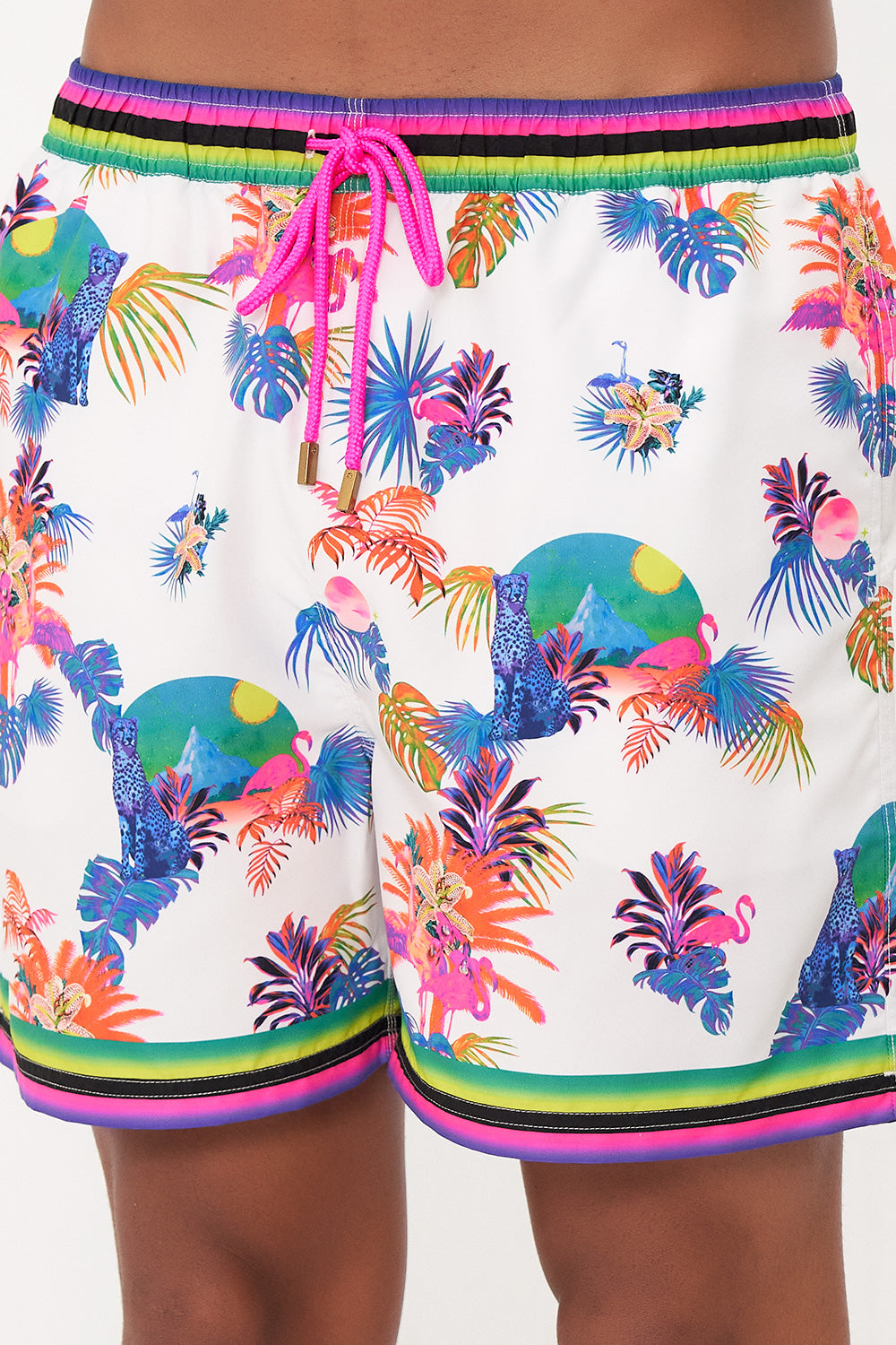 ELASTIC WAIST BOARDSHORT FLAMENCO FLAMINGO