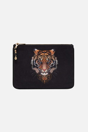 SMALL CANVAS CLUTCH SOLID BLACK