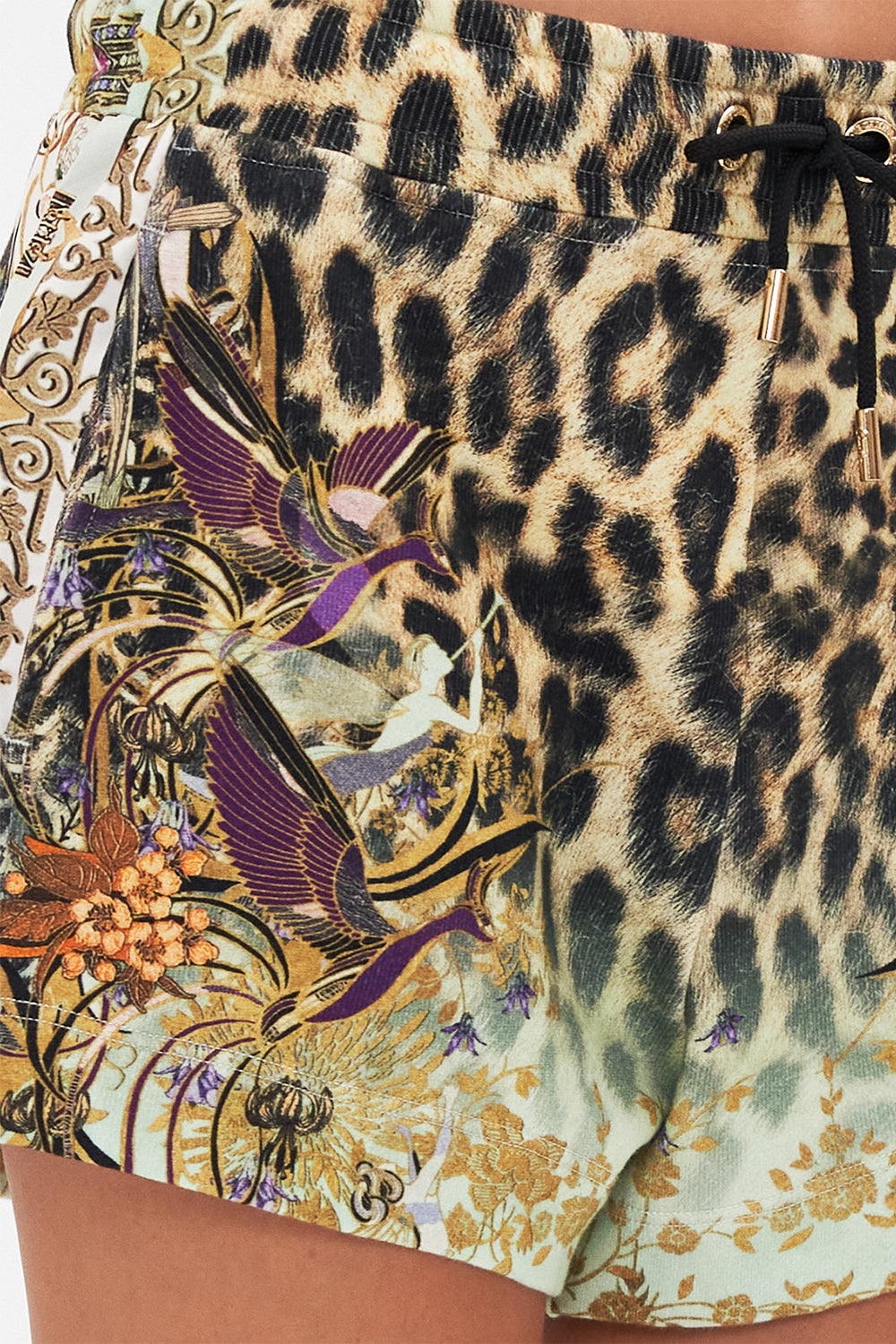 TERRY SHORT WITH CONTRAST STRIPE NOMADIC NYMPH