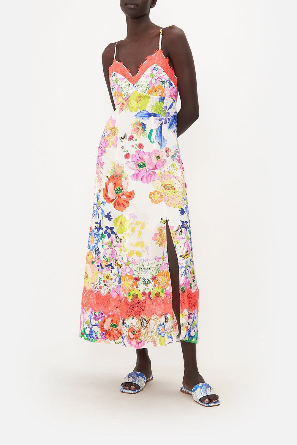 SLIP DRESS WITH FRONT SPLIT FAIRY GANG