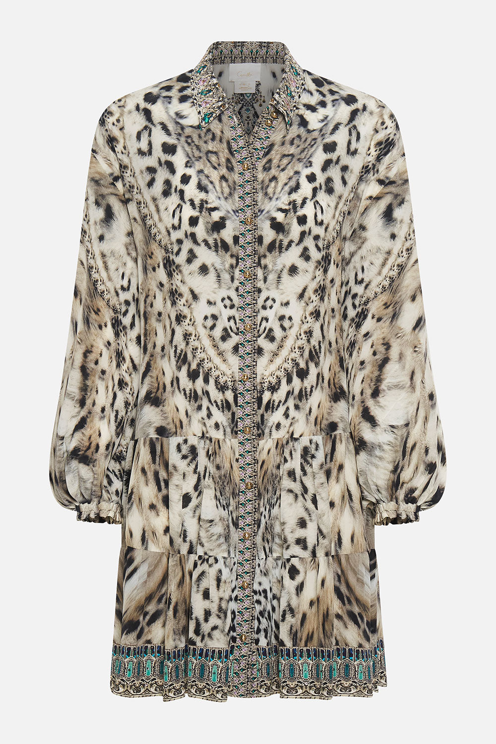 TIERED SHIRT DRESS SNOW WHISPERS